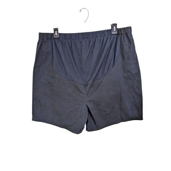 Vintage 1990s Y2K Maternity Shorts Plus 22W Black 6 in Inseam Stretch Summer - Picture 1 of 3